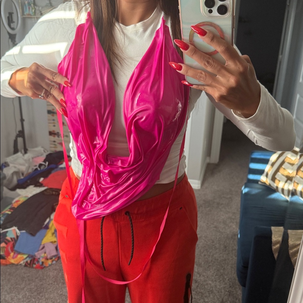 Vibrant Pink Halter Top - Picture 6 of 6